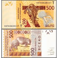 Того 500 франков образца 2018 года UNC p819TG