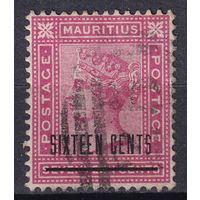 20.BrKM. Великобритания. Колонии. Маврикий. Виктория. Стандарт. 16C. 1883 г. Mi.#65.