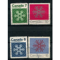 Канада - 1971г. - Рождество, снежинки - 4 марки - полная серия, гашёные [Mi 488-491]. #3-WB-90-KB-1