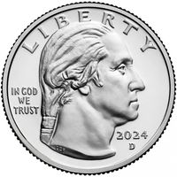США 25 центов, 2024 D Паули Мюррей UNC