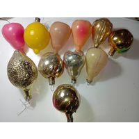 Ёлочные игрушки -  ФРУКТЫ . СССР .