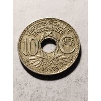 Франция 10 сантим 1938