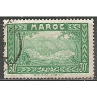 Французское Марокко. Мечеть Мулай Идрис. Пейзаж. 1933г. Mi#101.