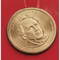 1 доллар 2010 г. Джеймс Бьюкенен . Unc. С рубля