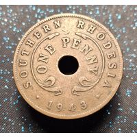 Южная Родезия 1 пенни 1943 распродажа коллекции