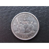1\4 доллара,2002 Теннесси. США.