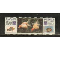 Танзания-1994(Мих.1722-1723) , ** ,  Морская фауна, Рыбы  (полная серия)