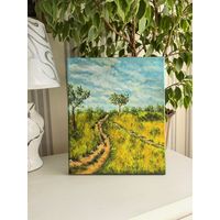 Картина "Запах полей", акрил, 30*20 см