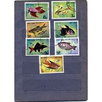 ВЬЕТНАМ, 1984,  Рыбы, серия 7м, гашен