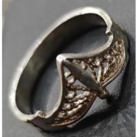 Колечко СССР. Серебро 925. Элементы филиграни. 2.4гр