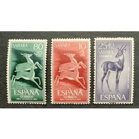 Испанские колонии. Сахара 1961. Фауна 3 марки 221-223