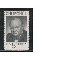 США-1965, (Мих.877),  *   , Личности, Черчилль (одиночка)