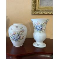 Ваза Голубой пион Aynsley набор Англия 60-е костяной фарфор цена за 2 шт