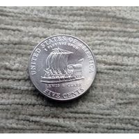 Werty71 США 5 центов 2004 D 200 лет экспедиции Льюиса и Кларка - Лодка Корабль