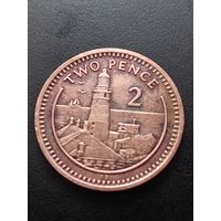 Гибралтар 2 пенса 1990 г.