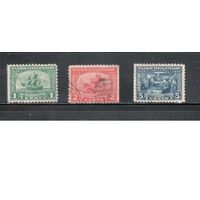 США-1920, (Скотт.548-550),  гаш.(1 м - * ) , Пилигримы, Флот, Корабли(полная серия)