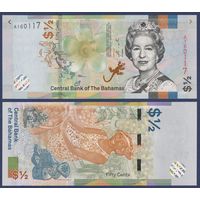 Багамские острова (Багамы), 50 центов 2019 г, P-WA77 (A, королева Елизавета II, UNC