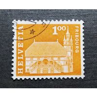 Марка Швейцария 1960 год Города Архитектура