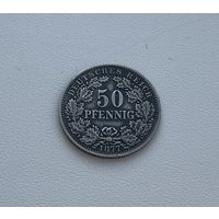 ГЕРМАНСКАЯ ИМПЕРИЯ  50 пфенниг 1877 г.(B)