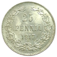 25 пенни 1917 unc