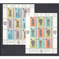 Старинная архитектура. Мэн (Великобритания). 1978. 2 малых листа. Michel N 122-127 (4.8 е)