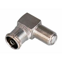 Переходник гнездо ТВ-гнездо F угловой с 1 рубля