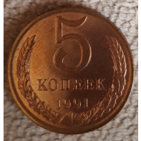 5 копеек. 1991 г..