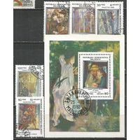 Республика Мадагаскар. Живопись экспрессионистов. 1985г. Mi#991-95+Бл30.