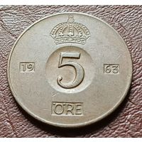 Швеция 5 эре, 1963     ( 1-9-4 )