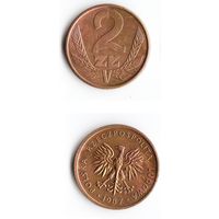 2 злотых Польша 1987 года