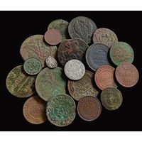 С РУБЛЯ 20 МОНЕТ РОССИЙСКОЙ ИМПЕРИИ (МЕДЬ, СЕРЕБРО)