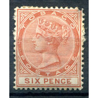 Британские колонии - Тобаго - 1885/96г. - королева Виктория, 6 P - 1 марка - MH [Mi 21]. #4-B5-108-A-1