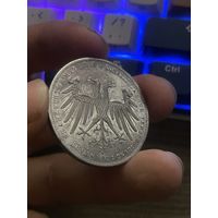 2 гульдена 1848 Франкфурт в красивейшем сохране , и патине . Очень красивая и крупная монета!