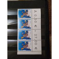 2004 Франция чистые MNH** красивая сцепка с полями флаги ЕЭС выпускалась одиночкой (4-10)