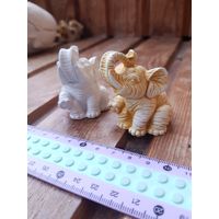 Лот С 1 РУБЛЯ! много лотов! Сувенирная фигурка СЛОНИК (цвета кости - бежевый)