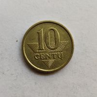 Литва 10 центов 2008 г.
