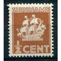 Нидерландские колонии - Суринам - 1936/39г. - нидерландский корабль, 1/2 с - 1 марка - MLH [Mi 177]. #3-WB-67-A-1