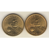 1 доллар США Сакагавея 2000 г. "D" г., 2001 г.