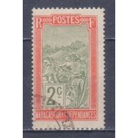 [1328] Французские колонии. Мадагаскар 1908. Быт и культура.2 с. Гашеная марка.