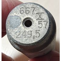 Кварцевый резонатор 667  - 249,5. 1957 год. Радиолампа. Радио лампа кварц кГц МГц