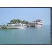 Открытка Венгрия 70-80-е г.г. Отдых и туризм.Озеро Балатон.Речные суда.