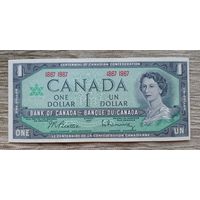 Werty71 Канада 1 доллар 1967 года 100 лет Конфедерации банкнота
