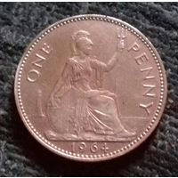 1 пенни, Великобритания 1964 г.