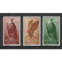 Испанская Сахара 1957** Фауна Птицы Орлы Mi#170-172