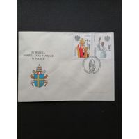 Польша 1991 КПД с полной серией марок "IV визит Папы Павла II в Польшу" (спецгашение) Mi.3334-3335 каталог 1.20 евро