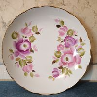 Блюдо фарфоровое ДФЗ /золотая кайма /сделано в СССР