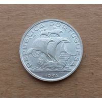 Португалия, 10 эскудо 1954 г., серебро 0.680