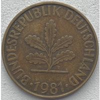 Германия 10 пфеннигов 1981 г. F