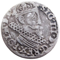 Речь Посполитая: Литва и Польша, трояк (м.д. Краков)/ 3 Grossus (Cracow) 1623 г., состояние VF, Жигимонт III