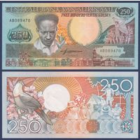 Суринам, 250 гульденов 1988 г., P-134 (AB, революционер Антон де Ком), UNC